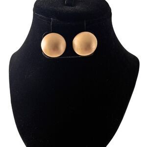 Vintage Avon Goldtone Stud Earrings: 1987 Metallic Lustre, Sensitive Skin